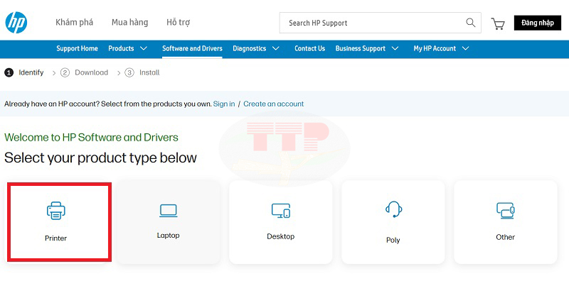 Hướng dẫn tải Driver HP M406Dn - Bước 1
