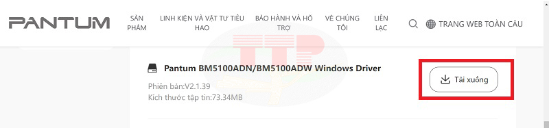 Hướng dẫn tải Driver máy in Pantum BM5100ADW/ BM5100ADN - Bước 3