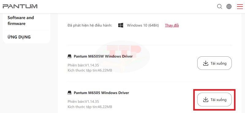 Hướng dẫn tải Driver máy in Pantum M6505/ M6505w - Bước 4