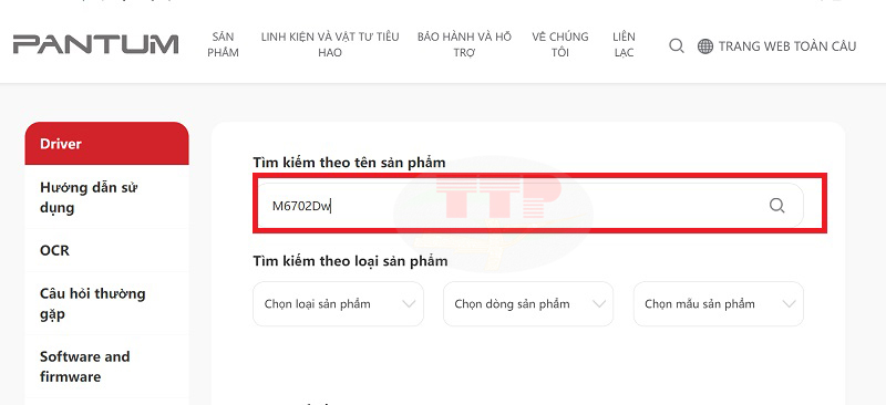 Hướng dẫn tải Driver máy in Pantum M6702Dw - Bước 2