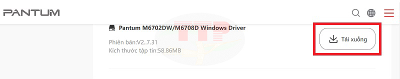 Hướng dẫn tải Driver máy in Pantum M6702Dw - Bước 3