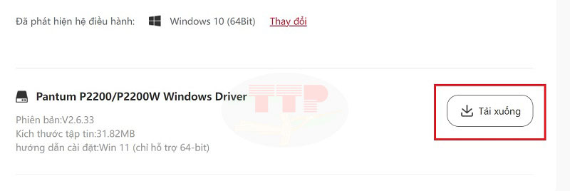 Hướng dẫn tải Driver máy in Pantum P2200/ P2200w - Bước 3