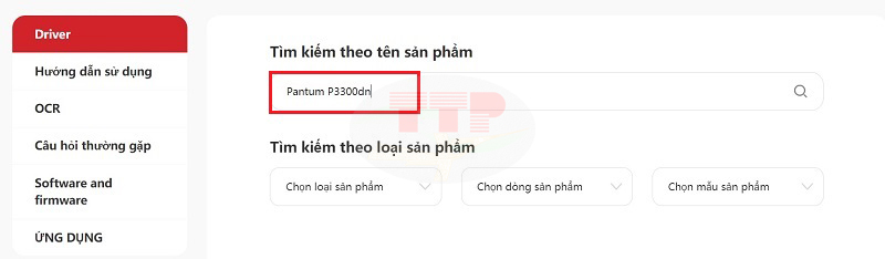 Hướng dẫn tải Driver máy in Pantum P3300Dn - Bước 2