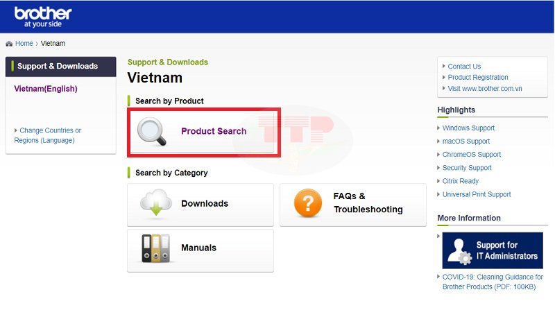 Hướng dẫn tải Driver máy scan Brother ADS-3100 - Bước 2