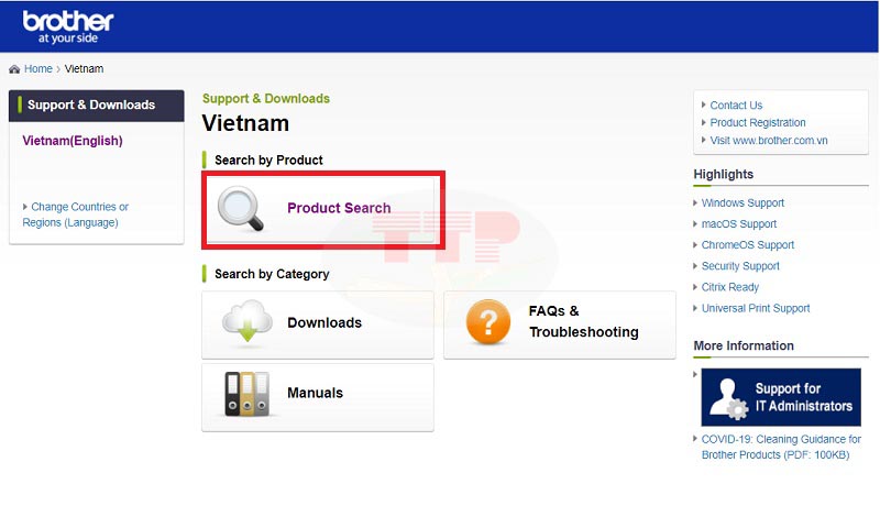 Hướng dẫn tải Driver máy scan brother ADS-4300n - Bước 2