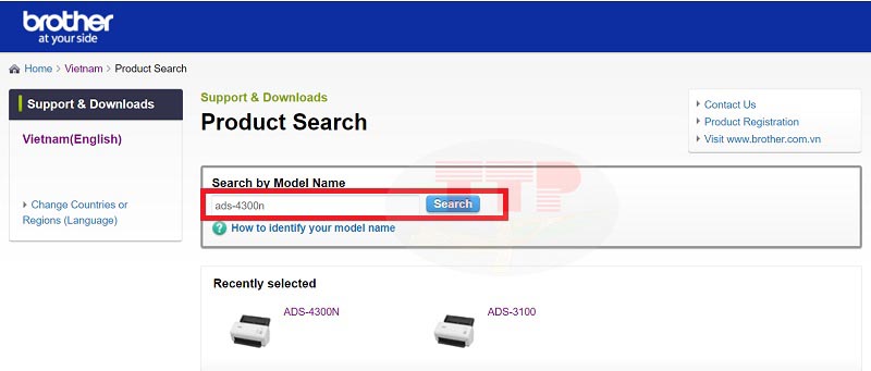Hướng dẫn tải Driver máy scan brother ADS-4300n - Bước 3