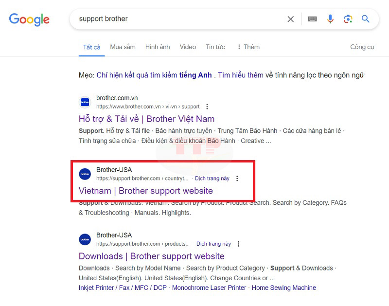 Hướng dẫn tải Driver máy scan Brother ADS-4700w - Bước 1
