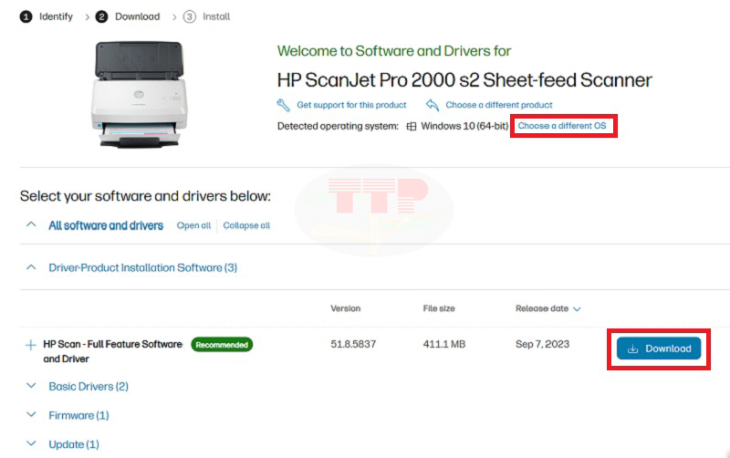 Hướng dẫn tải Driver máy scan HP 2000S2 - Bước 4