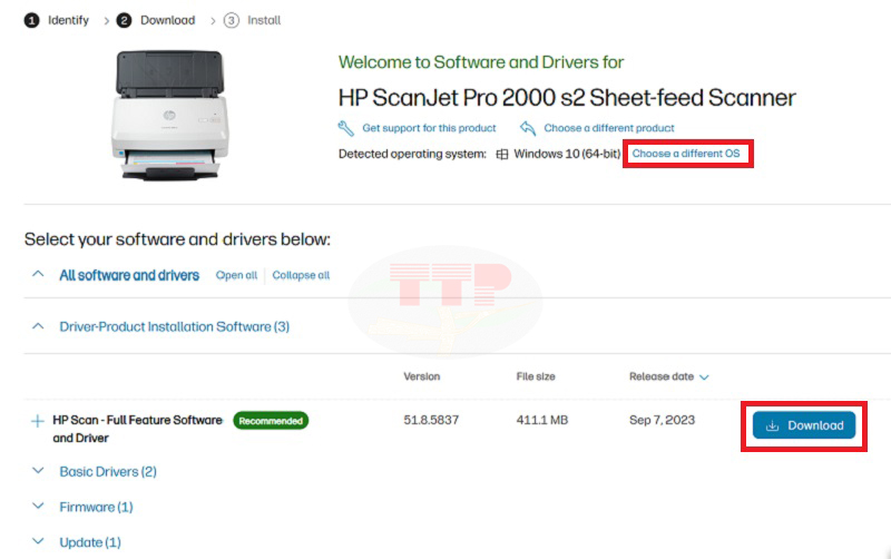 Hướng dẫn tải Driver máy scan HP 2000S2 - Bước 5
