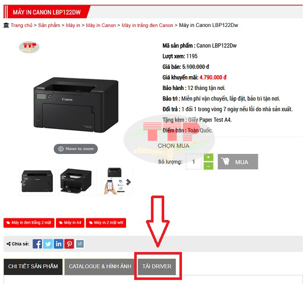 Hướng dẫn tải và cài đặt Driver Canon LBP 122Dw