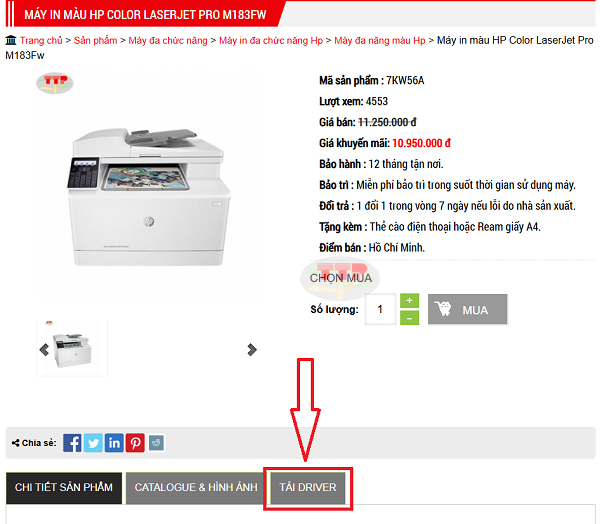 Hướng dẫn tải và cài đặt Driver máy in HP 183Fw