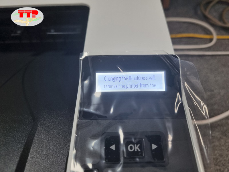 Thiết lập IP cho máy in HP 4003dn/4003dw - Bước 6