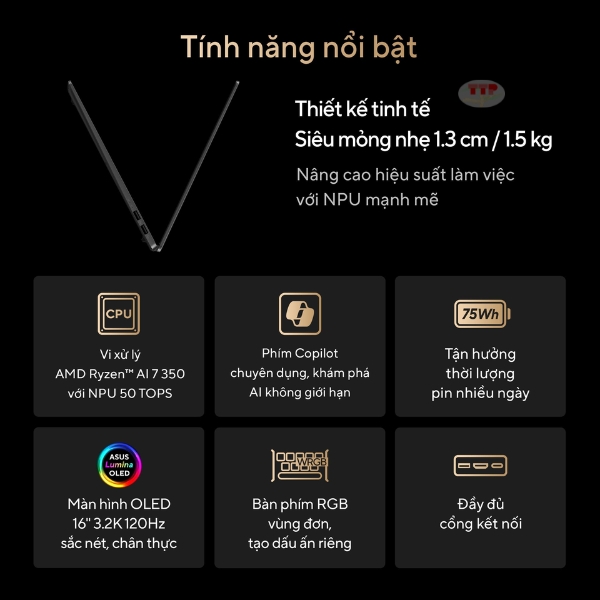 Laptop Asus Zenbook S 16 UM5606KA-RK113WS AMD TTP