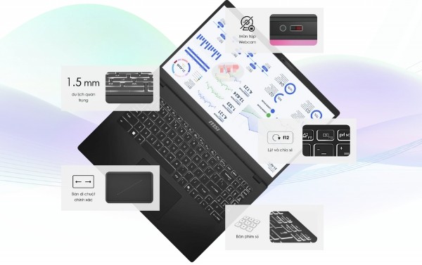 Laptop MSI Modern 15 H AI C2HMG-220VN TTP