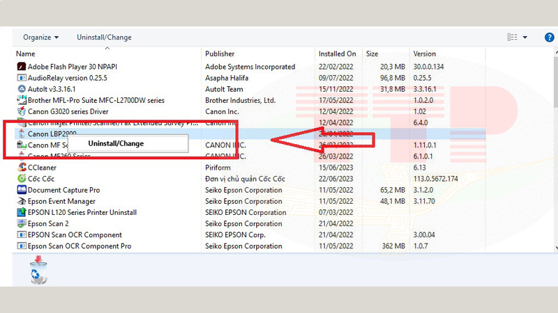 Bước 2 - Sửa lỗi máy in không in được bằng cách Remove Driver