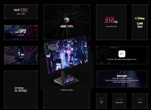 Màn hình ASUS ROG Strix XG259CMS 24.5 inch TTP