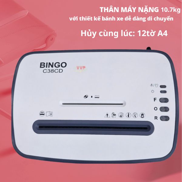 Máy hủy giấy Bingo C38CD TTP