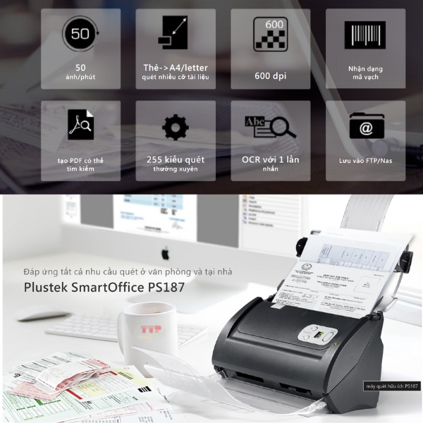 Máy scan Plustek SmartOffice PS187 TTP