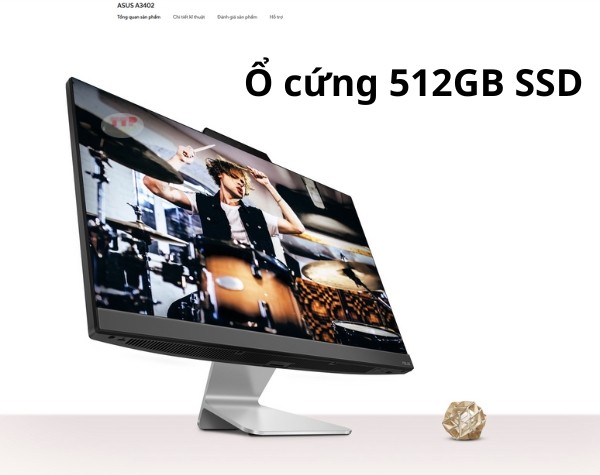 Máy tính bộ All in one Asus A3402WVAK-WPC106W Intel i7-1355U TTP