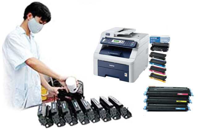 Bơm mực máy in màu