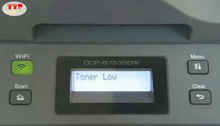 Máy in Brother dcp-b7535dw báo replace toner