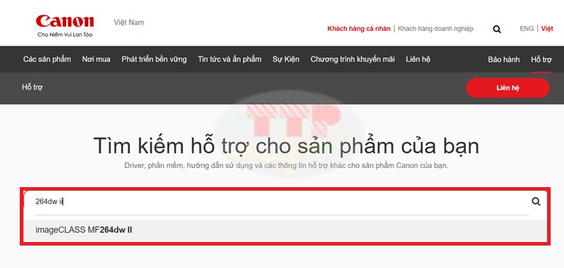  Tải Driver Canon MF264Dw II TTP