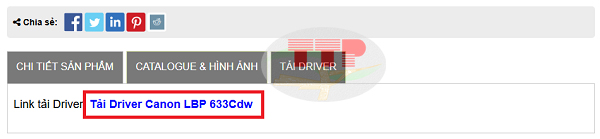 Tải Driver máy in Canon LBP633Cdw chi tiết