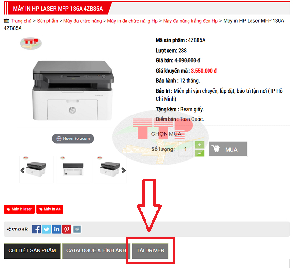 Tải Driver máy in HP 136W/ 136A chi tiết