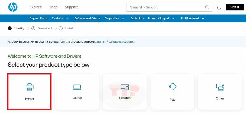 Hướng dẫn tải Driver HP 139Fnw TTP - Bước 1