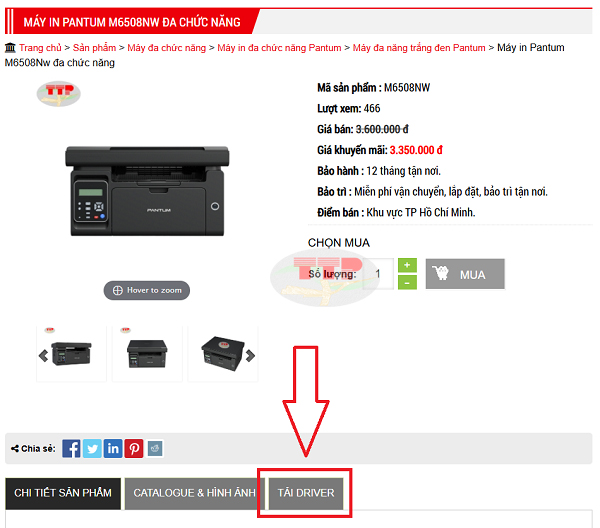 Tải Driver máy in Pantum M6508Nw chi tiết