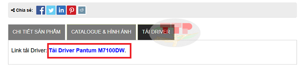 Tải Driver máy in Pantum M7100Dw chi tiết