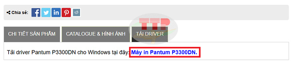 Hướng dẫn tải Driver máy in Pantum P3300Dn