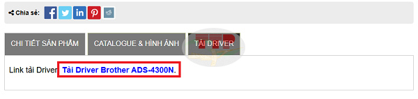 Tải Driver máy scan Brother ADS-4300N chi tiết