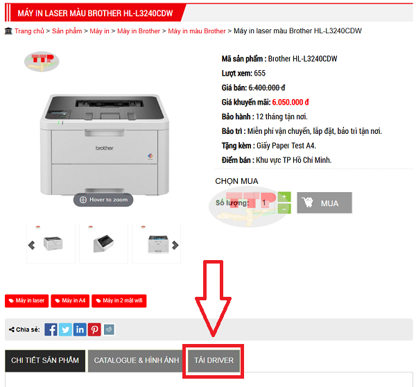 Tải và cài đặt Driver máy in Brother HL-L3240CDW