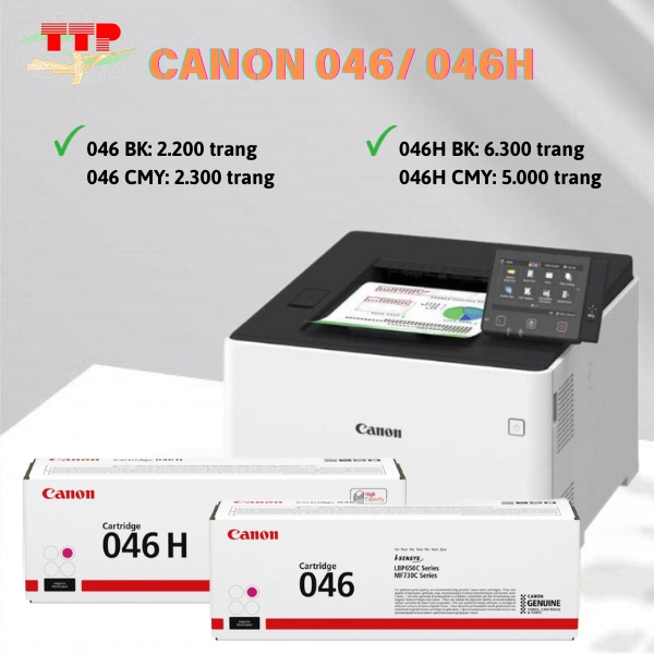 Hộp mực Canon 046/ 046H BK C M Y
