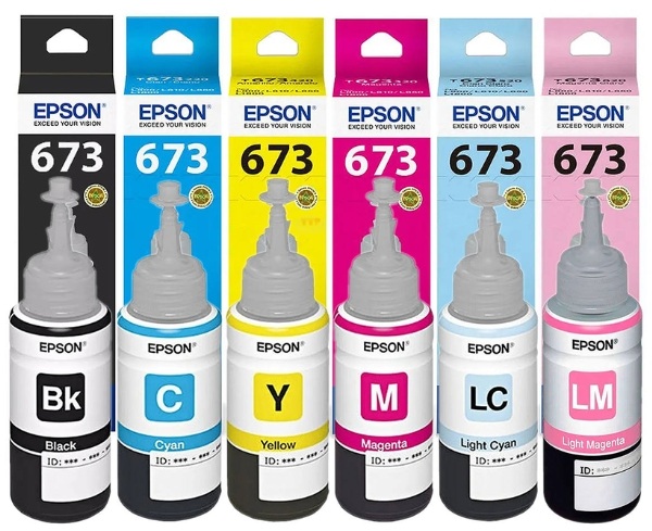 Hộp mực Epson T673 BK/C/M/Y/LC/LM
