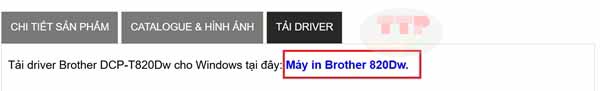  Hướng dẫn tải Driver máy in Brother T820dw TTP