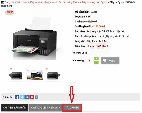 Hướng dẫn cài đặt Driver máy in Epson L3250