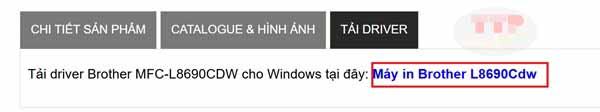 Hướng dẫn tải và cài đặt Driver máy in Brother MFC-L8690Cdw TTP