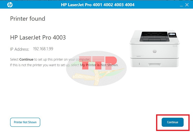 Cài đặt driver HP 4003dn/m404dn - Bước 5
