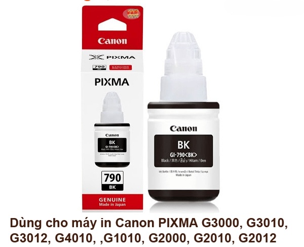 Hộp mực Canon GI-790 BK, C, M, Y TTP