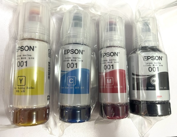 Hộp mực Epson 001 BK, C, M, Y TTP