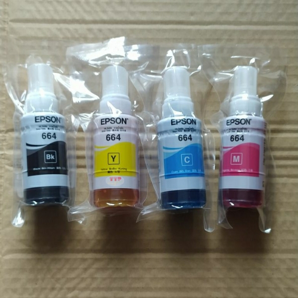 Hộp mực Epson T664 BK, C, M, Y TTP