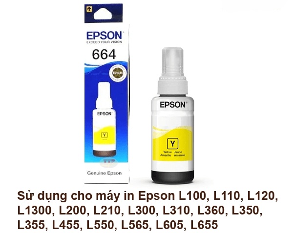 Hộp mực Epson T664 BK, C, M, Y TTP