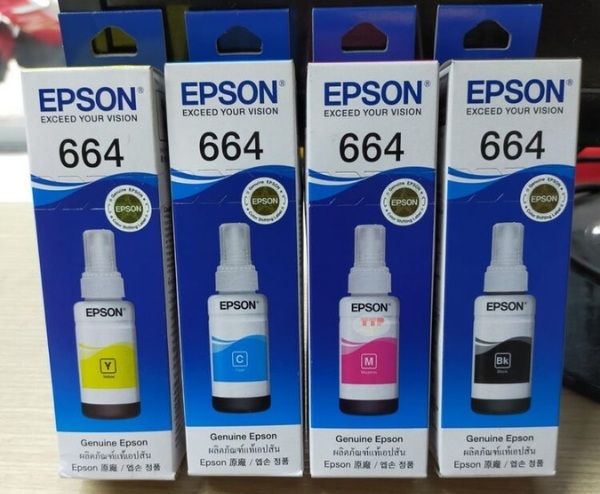 Hộp mực Epson T664 BK, C, M, Y TTP
