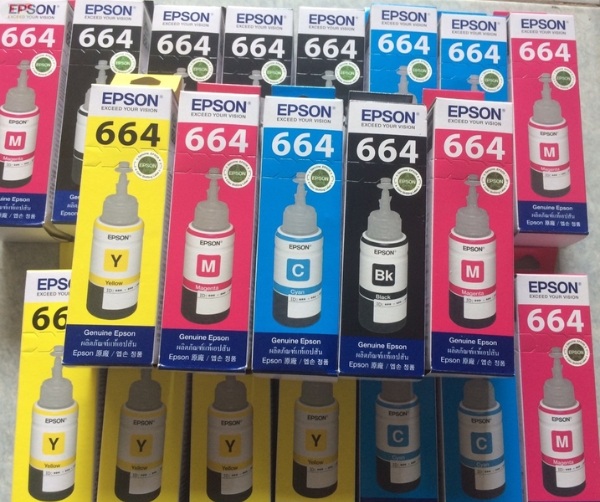 Hộp mực Epson T664 BK, C, M, Y TTP