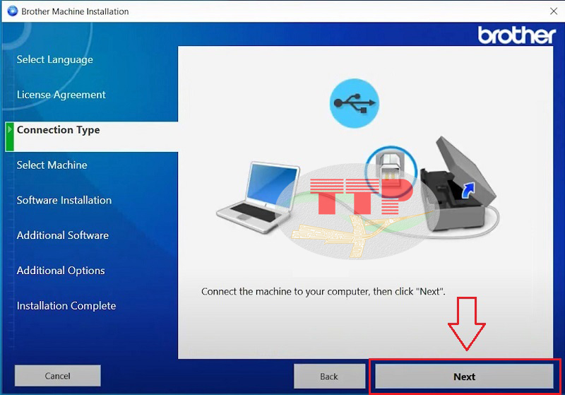 Hướng dẫn cài đặt Driver Brother HL-B2100D - Bước 4
