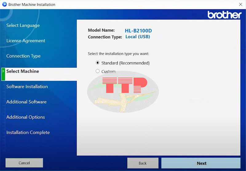 Hướng dẫn cài đặt Driver Brother HL-B2100D - Bước 5