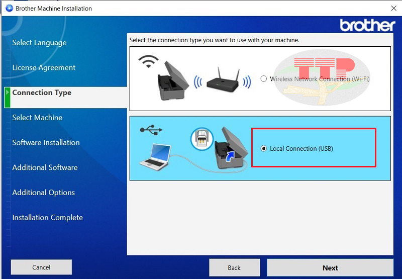 Hướng dẫn cài đặt Driver máy in Brother T420w - Bước 3