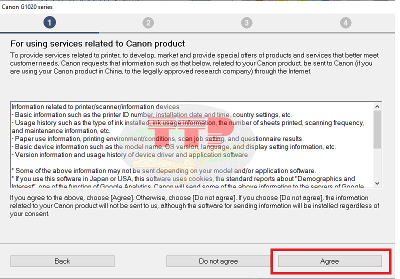 Hướng dẫn cài đặt Driver máy in Canon G1020 - Bước 3